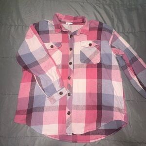 Maurice’s Pink Plaid Button-Up Shirt